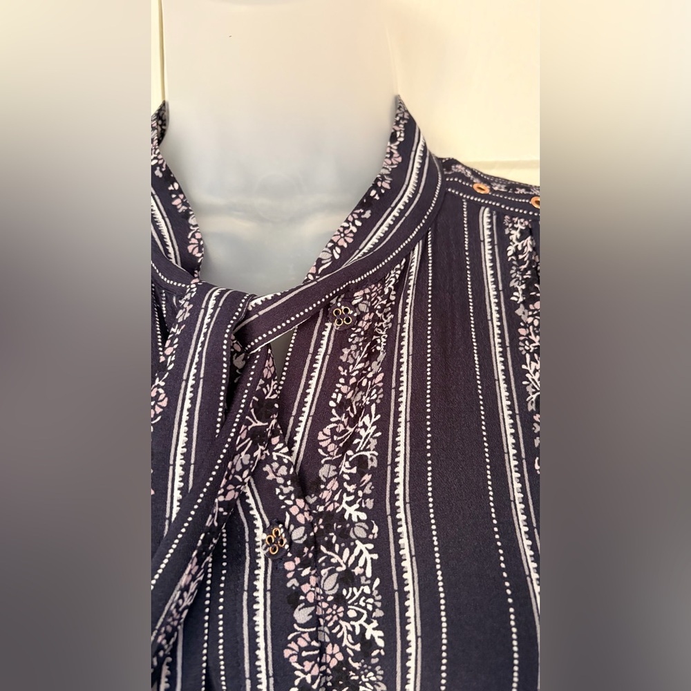 See By Chloe Dress Florence Tie-detailed Flora Crepe De Chine Maxi Dress size 2 - Picture 9 of 16